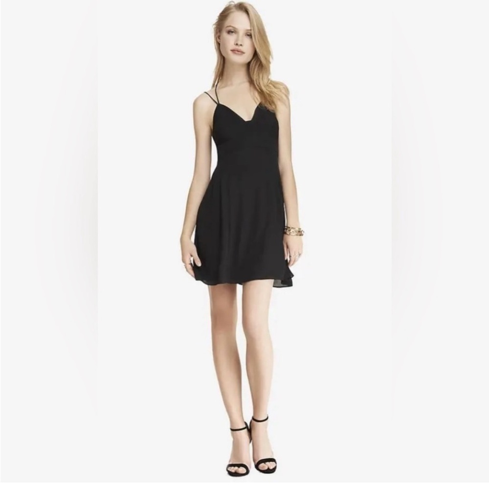 Express | Strappy Babydoll Dress in Black